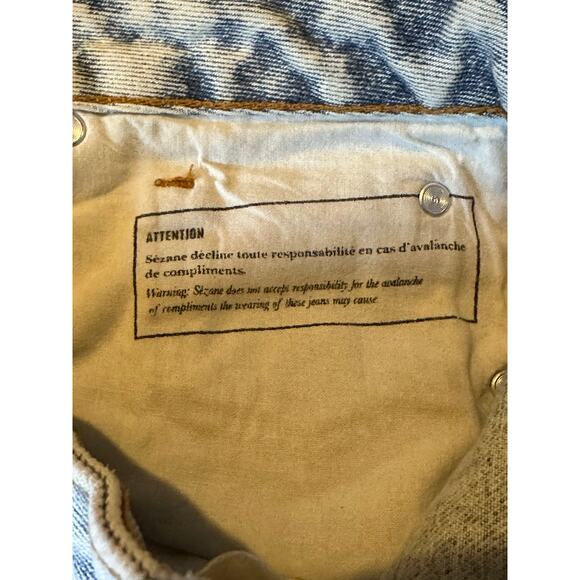 Sézane Acid Wash High Rise Jeans Size 29 ParisianChic Y2KStyle DesignerDenim - Picture 8 of 8